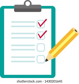 pencil vector icon short pencil Clipboard Checklist