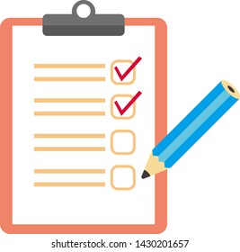 pencil vector icon short pencil Clipboard Checklist