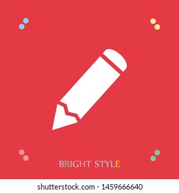 A pencil vector icon. A sign of notes. A symbol of a pencil.