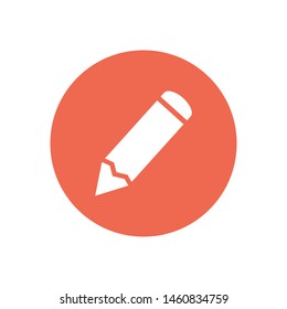 A pencil vector icon. A sign of notes. A symbol of a pencil.