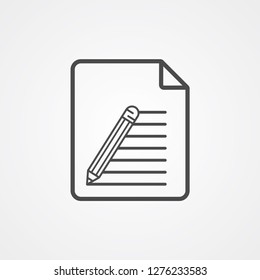 Pencil vector icon sign symbol