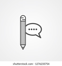 Pencil vector icon sign symbol