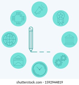 Pencil vector icon sign symbol