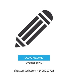 Pencil vector icon, simple sign for web site and mobile app.