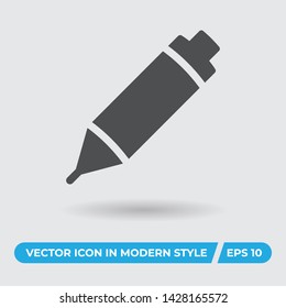 Pencil vector icon, simple sign for web site and mobile app.