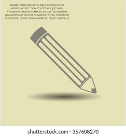 Pencil vector icon or symbol
