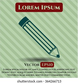 Pencil vector icon or symbol