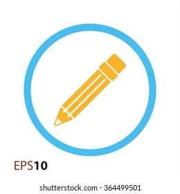 Pencil vector icon for web and mobile