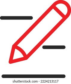 Pencil Vector Icon which is suitable for commercial work and easily modify or edit it
