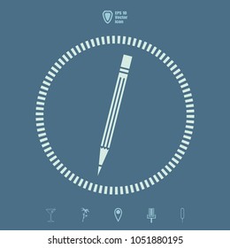 Pencil vector icon.Flat design style