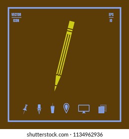 Pencil  vector icon.Flat design style