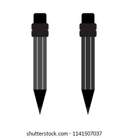 Pencil vector icons set. Flat style vector illustration