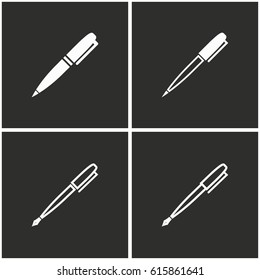 Pencil vector icons set. Illustration isolated for graphic and web design.