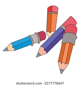A pencil vector illustration cartoon