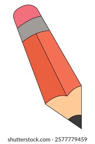 A pencil vector illustration cartoon