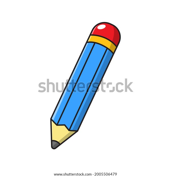 Pencil Vector Illustration Cartoon Style Isolated Stock Vector Royalty