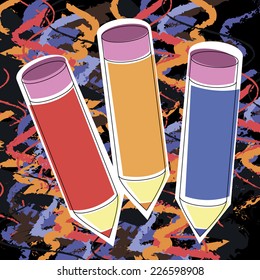pencil vector illustration design school object art