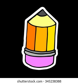 pencil vector illustration design school object art