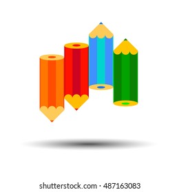 pencil vector illustration design school object art