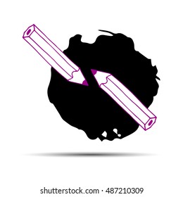 pencil vector illustration design school object art