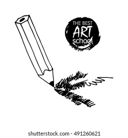 pencil vector illustration design school object art