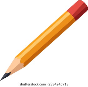pencil vector illustration icon flat style isolate on background. education and drawing concept.