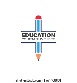 pencil vector illustration icon and logo of education design