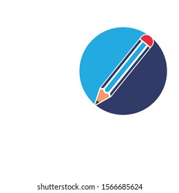pencil vector illustration icon and logo of education design