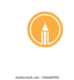 pencil vector illustration icon and logo of education design