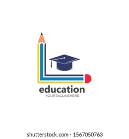 pencil vector illustration icon and logo of education design