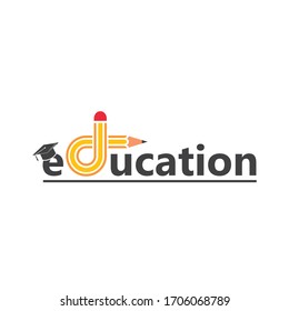 pencil vector illustration icon and logo of education design
