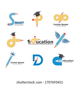 pencil vector illustration icon and logo of education design