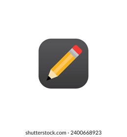 pencil vector illustration icon and logo of education on white background