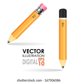 Pencil vector illustration isolated on white background