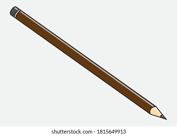 pencil vector illustration isolated on white background,top view.