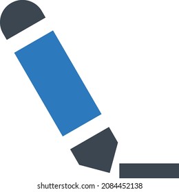 pencil vector illustration isolated on a transparent background. glyph vector icons for concept or web graphics.