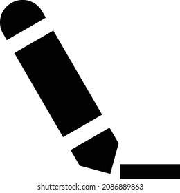 pencil vector illustration isolated on a transparent background. glyph vector icons for concept or web graphics.