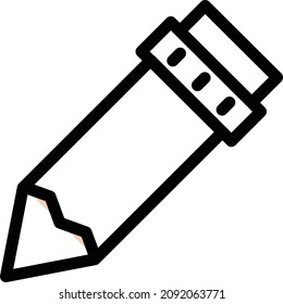 pencil vector illustration isolated on a transparent background. stroke vector icons for concept or web graphics.