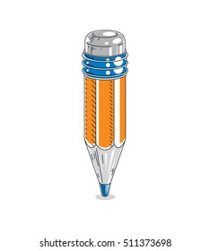 Pencil vector illustration isolated on white background.