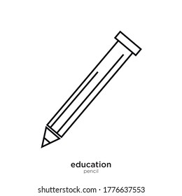 Pencil vector illustration lineal color and filled design