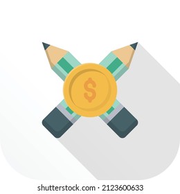 pencil Vector illustration on a transparent background.Premium quality symmbols.Vector line flat icon for concept and graphic design.
