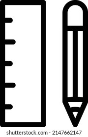 pencil Vector illustration on a transparent background. Premium quality symbols. Stroke vector icon for concept and graphic design.