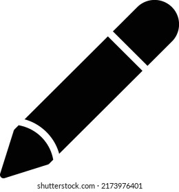 ilustración de pencil Vector en un fondo transparente. Símbolos de calidad superior. Iconos vectoriales de glifos para diseño de conceptos y gráficos. 

