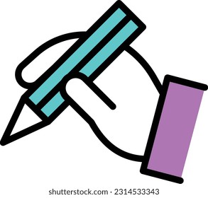 ilustración de pencil Vector en un fondo transparente. Símbolos de calidad superior. Iconos vectoriales de color de línea para el concepto y el diseño gráfico.