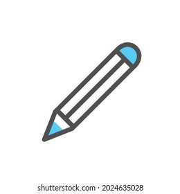 pencil vector illustration on white background