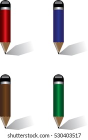 Pencil vector illustration set. Eps 10.