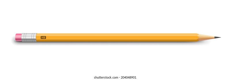 Pencil. Vector image isolated on white background