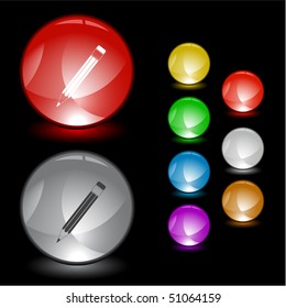 Pencil. Vector interface element.