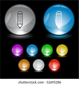 Pencil. Vector interface element.