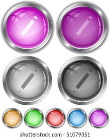 Pencil. Vector internet buttons.